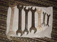 Antique Wrenches (7), different sizes, conditions, & mfg: