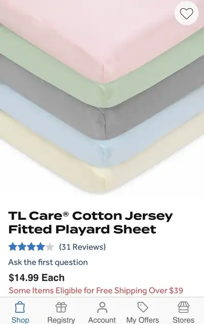 Fitted Sheet for Playpen, View more