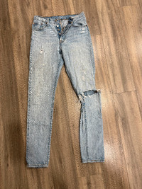 Levi’s 501 distressed jeans