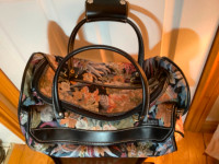 Vintage McBrine Floral Tapestry Weekend/Luggage Bag 