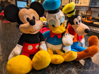 MICKEY, DONALD, GOOFY Plushie Figures - Sold As A lot