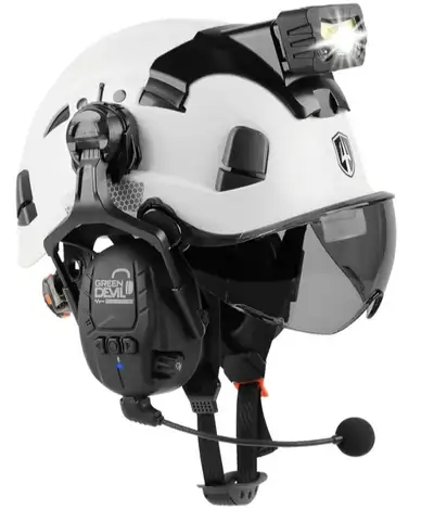 GREEN DEVIL Safety Helmet with Visor/Bluetooth/Ear Muff - 5 in 1, View more