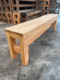 Solid hardwood bench made of oaks and maples