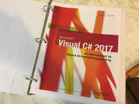 Microsoft Visual C# 2017: An Introduction to Object-Oriented Pro