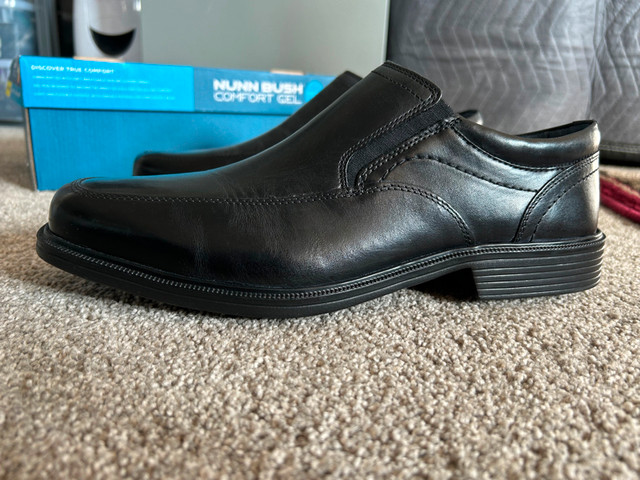 BRAND NEW Nunn Bush Calgary black leather comfort gel shoes in Men's Shoes in Brantford - Image 3