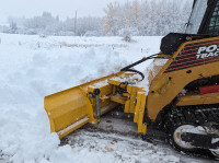 8 ft Skid Steer Snow Blade - in good condition and reinforced.