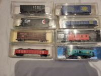 N Scale train freight cars