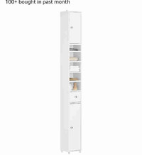 Brand new and assembled tall bathroom cabinet from Sobuy reg $12