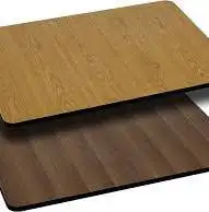 Flash furniture 30” by 60” rectangular table top walnut and natu