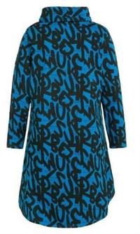Ulla Popken Womens Plus Size Sweatshirt, Sz 32/34, Black/Blue
