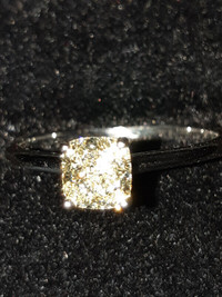 14K GOLD ENGAGEMENT RING WITH FANCY YELLOW .68 CARATS DIAMOND