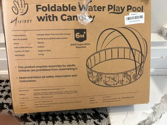  Foldable Water Play Pool with Canopy new  in Hot Tubs & Pools in City of Toronto - Image 6