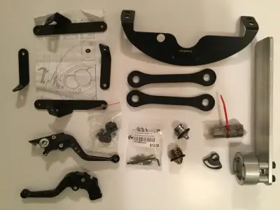 Klr 650 parts only : 3 finger adjustable levers, used 1 month $30 Eagle Mikes 2” lowering links 1 mo...