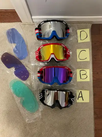 Fox mirrored/clear/Shaded goggles ⛑️(ADULT)⛑️, View more