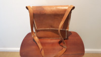 Mid Century Handmade Leather Shoulder Bag