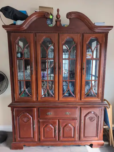 large dining table and cabinet hutch, View more