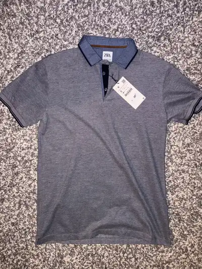 New With Tags - Zara Polo - Men’s Small - Grey / Blue, View more