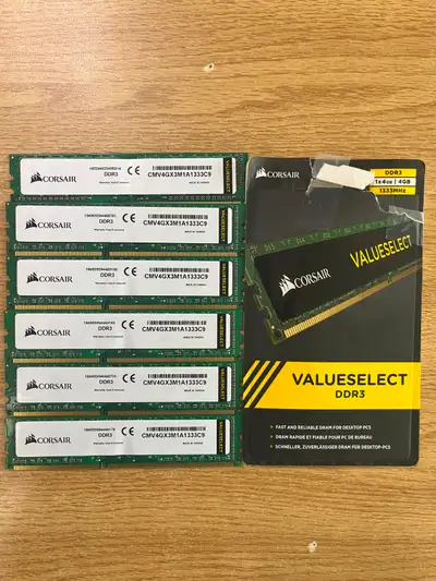 Corsair 6x4GB DDR3 Desktop System Memory (RAM), View more