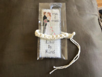 Bridal Shower Wedding Gift New Handmade BOOKMARK WRISTBAND