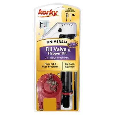 Univeral Quietfill Toilet Fill valve flapper kit, View more