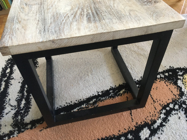 Stylish reclaimed wood modern small end/side table in Coffee Tables in City of Toronto - Image 3