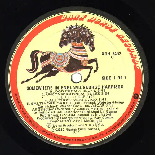 Somewhere In England 1981 LP record album George Harrison vinyl in CDs, DVDs & Blu-ray in Markham / York Region - Image 4