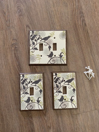 hand painted ceramic light switch switchplates 