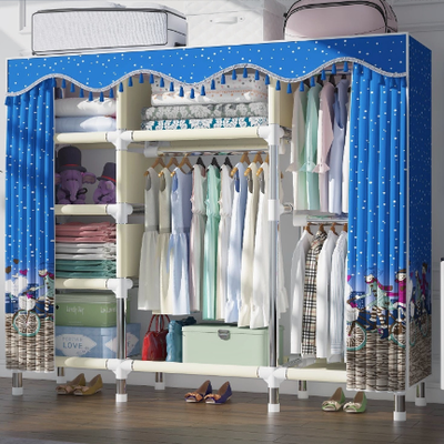 2.1M Dust-Proof All-Steel Frame Cloth Wardrobe Portable Closet, View more