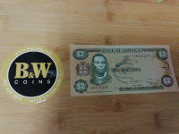 Bank    of Jamaica $2      Banknote