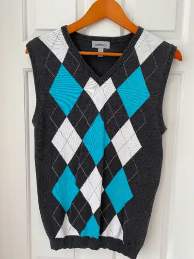 Men's Argyle Sweater Vest, by LE CHATEAU, Size x-small, View more