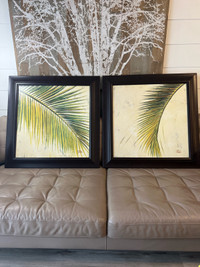 2 large palm paintings