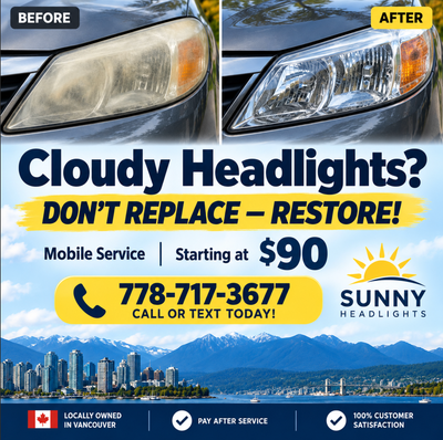 Boost your visibility and safety with our mobile service-bright headlights for less