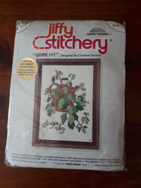 Crewel Embroidery Kit - Jiffy Stitchery - Grape Ivy