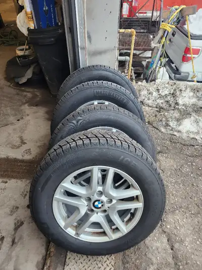Set of wheels and tires for BMW X5. Tires are new, never used,2 allseason and 2 winter.