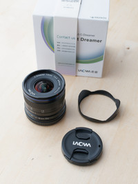 Laowa 7.5mm F2 pour Micro 4/3 M43 objectif lens