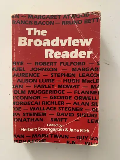 The Broadview Reader edited by Herbert Rosengarten & Jane Flick!, View more