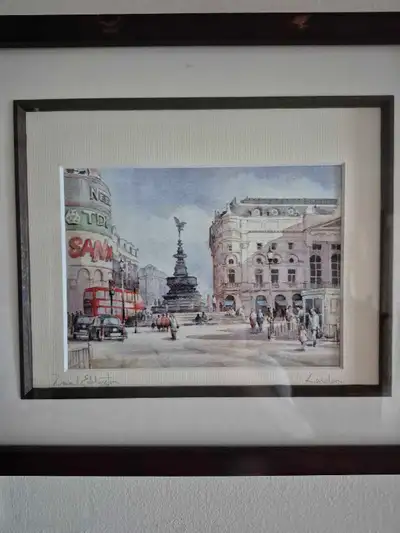Framed London Piccadilly Circus Print by David Eddington, View more