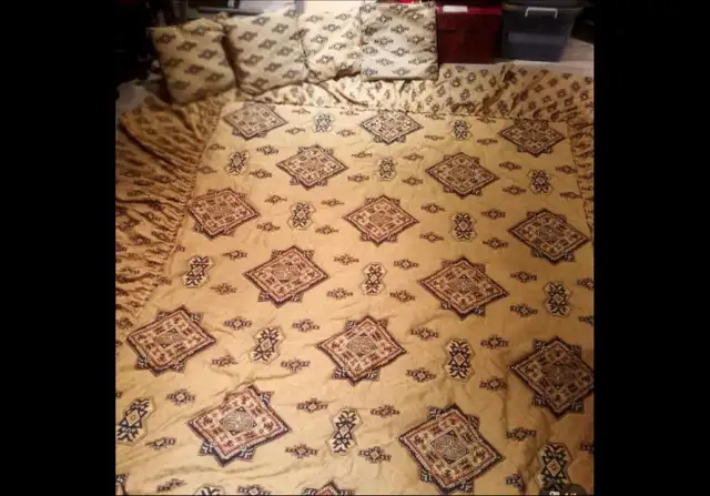 Queen size bedding set (sheets, duvet COVER & pillow cases) in Bedding in Ottawa - Image 3