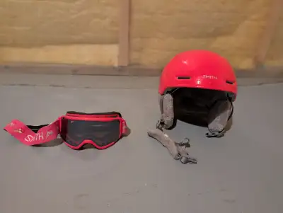 Smith junior ski helmet and googles, View more