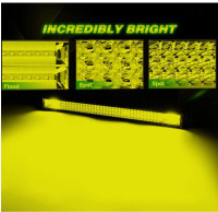 22 Inch 324W Amber Yellow  LED Light bar.