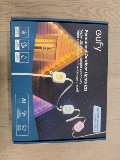 Eufy permanent outdoor lights 50ft Triple LED, Works with Eufy security cameras, non-repeatinf light...