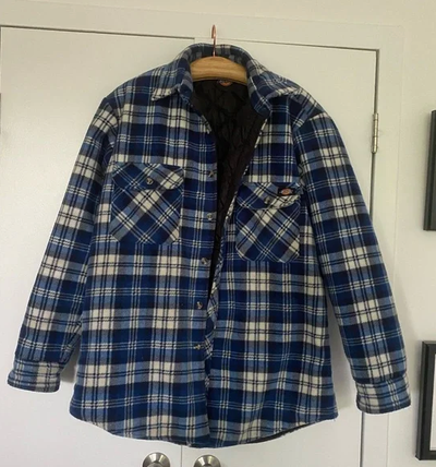 Dickies Flannel Shirt Jacket Plaid Quilt Shacket Sherpa MENS XL, View more