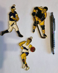 Vintage Stained "Glass" Sports Ornaments