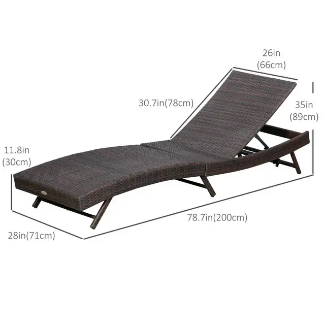 Wicker Patio Lounger, Outdoor S Shape Recliners Lounge Chair w/  in Patio & Garden Furniture in Markham / York Region - Image 3