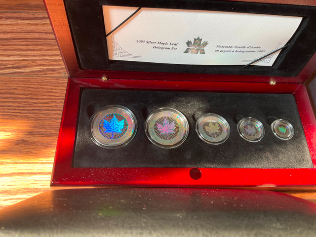 Silver Maple Leaf Fractional Sets pure Silver Coins RCM 2003-15 in Arts & Collectibles in Vernon - Image 2