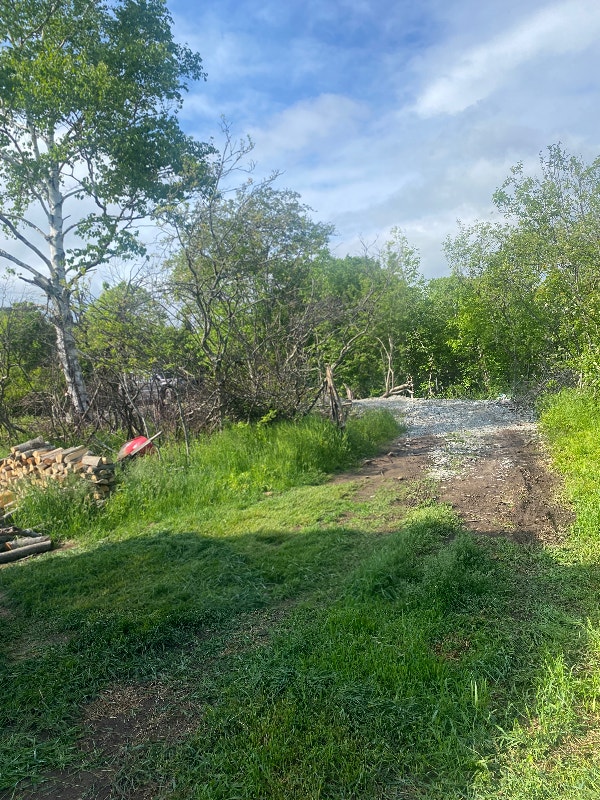 5 acres with building, driveway, and power pole on route 121 Land for