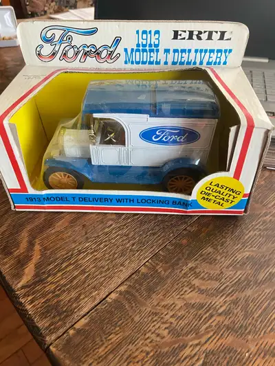 Parade garage sales first weekend in June. . Vintage Ford Model T #1334 1913 Delivery van Coin Bank...