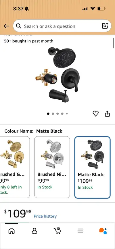 Shower Faucet Kit matte black brand new in box , View more