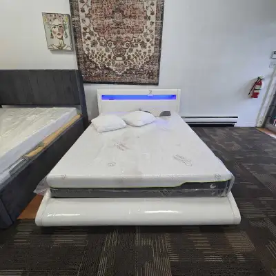 Brand new bed frame with LED headboard , View more