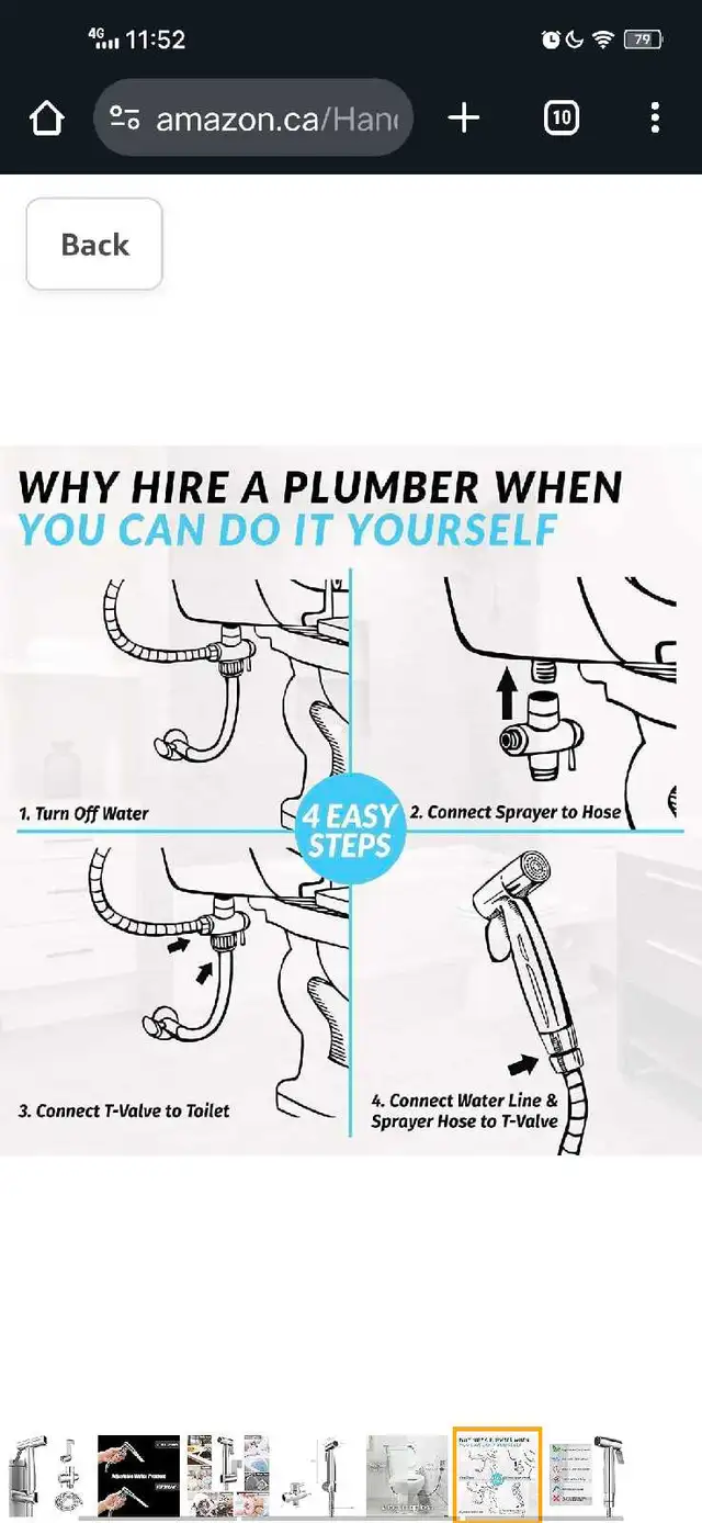 Handheld Bidet Sprayer for Toilet-Adjutable Water Pressur62863285073411122
